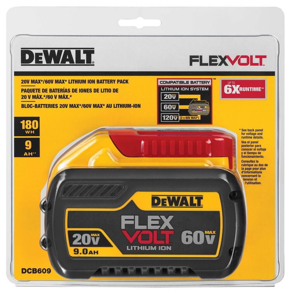 DEWALT DCB609 20V/60V MAX* FLEXVOLT 9.0Ah Battery