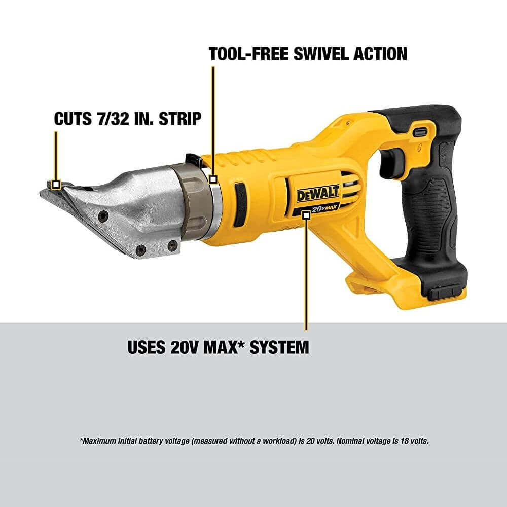 DEWALT DCS491B 20V MAX* 18G Swivel Head Shears (Tool Only)