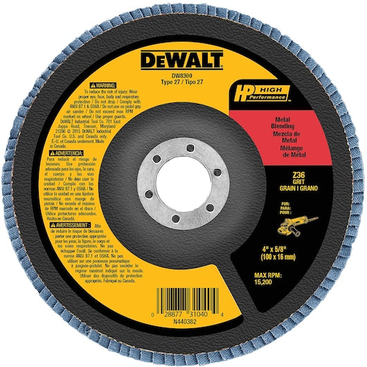 DEWALT DW8357 4-1/2-Inch By 5/8-Inch-11 60G Type 27 Hp Flap Disc