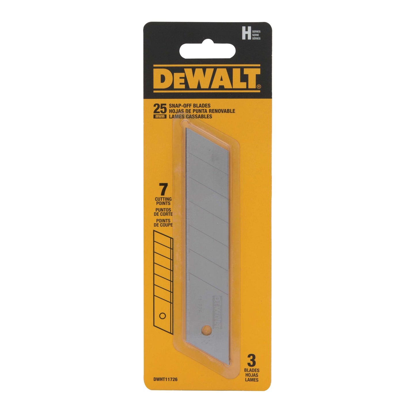 DeWalt DWHT11726 25mm Snap Off Knife Blades (3-Pack)