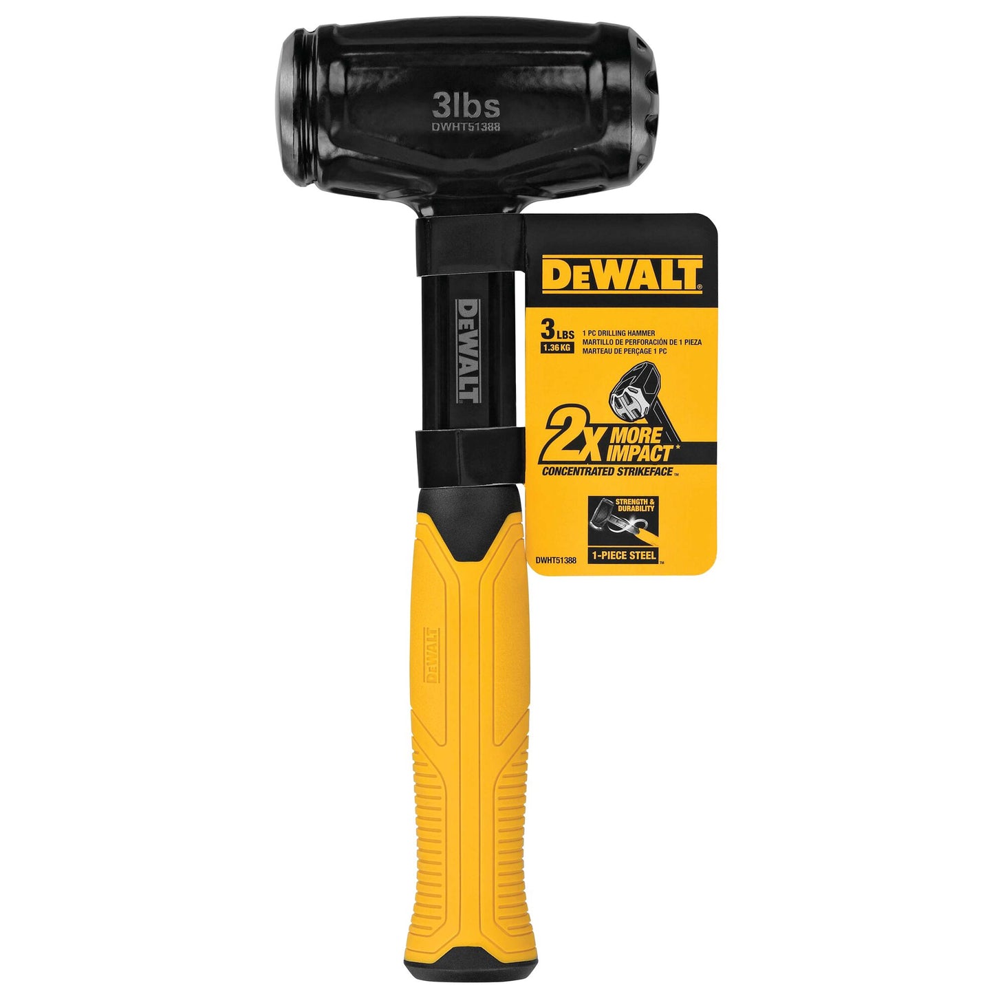 DeWalt DWHT51388 3lb Drilling Steel Hammer