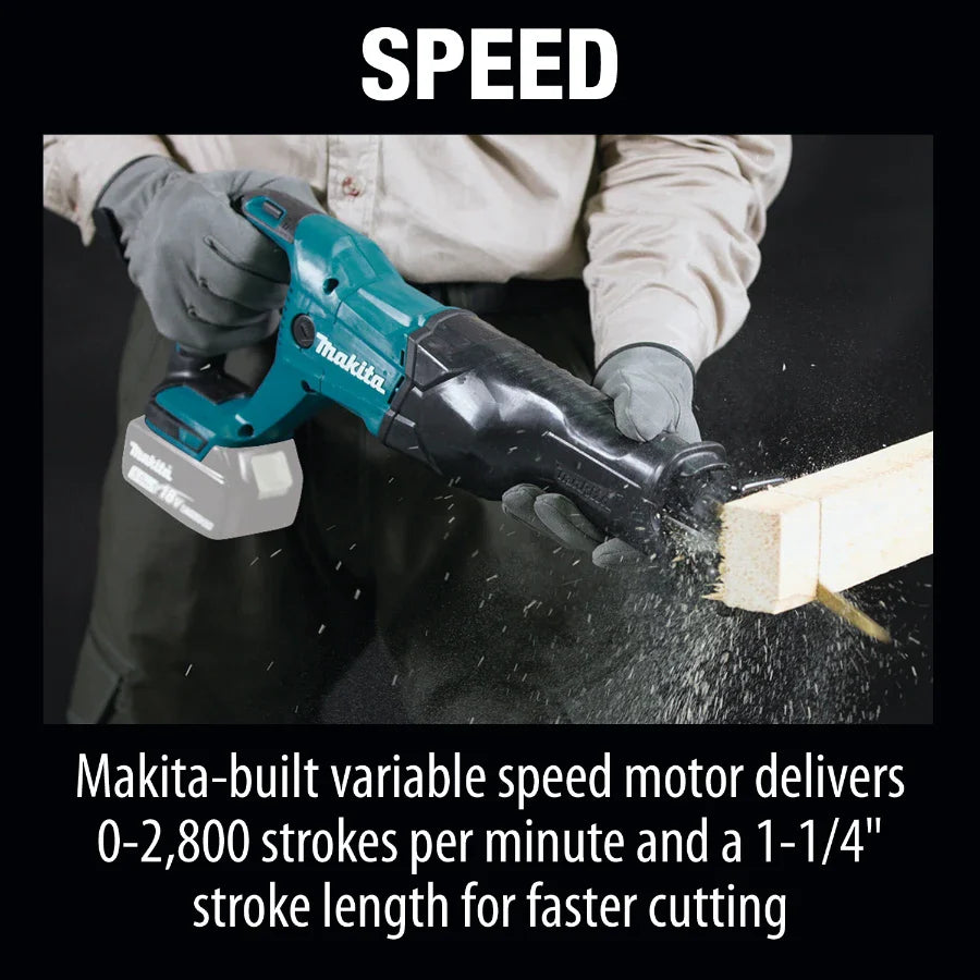 Makita XRJ04Z 18V LXT® Lithium‑Ion Cordless Recipro Saw (Tool Only)