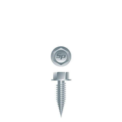 NU808 - Strong-Point Razor Unslotted Indented Hex Washer Head w/Serrations, Fine Thread, Zinc Plated, 8-32 x 1/2, Box of 10,000