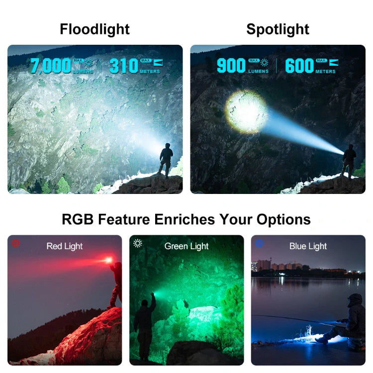 OLIGHT MARAUDERMINIODG Marauder Mini Powerful LED Flashlight With RGB - OD Green
