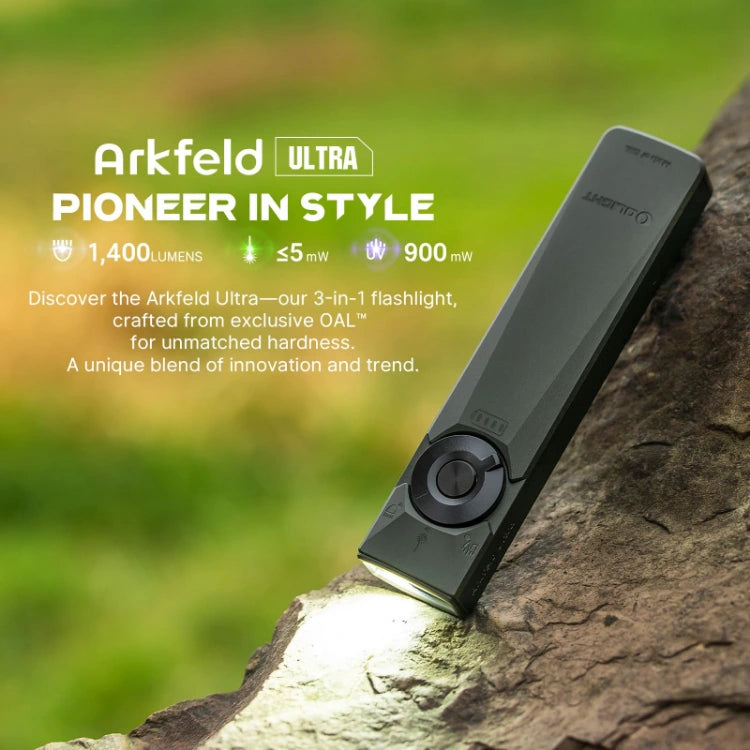 OLIGHT ARKFELDULTRA3ROLGYNW Arkfeld Ultra 3-in-1 EDC Flashlight with O-aluminum Material Color - Olive Grey NW(4000K~5000K)