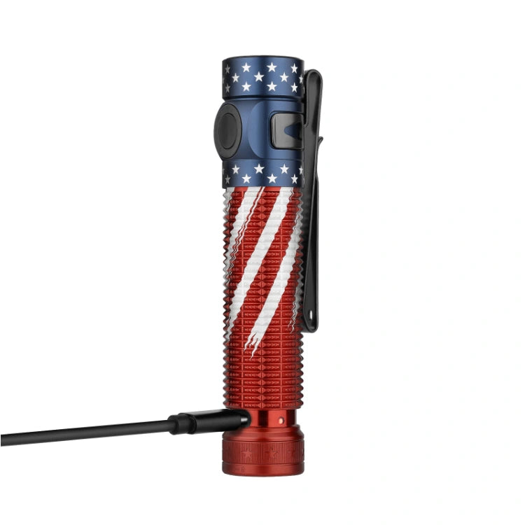 OLIGHT Baton 4 Pro Dual Switch High Lumen Compact EDC Flashlight - Stars & Stripes Edition