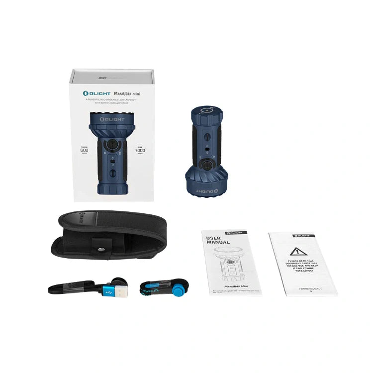 OLIGHT MARAUDERMINIMNBU Marauder Mini Powerful LED Flashlight With RGB - Midnight BluebLUE