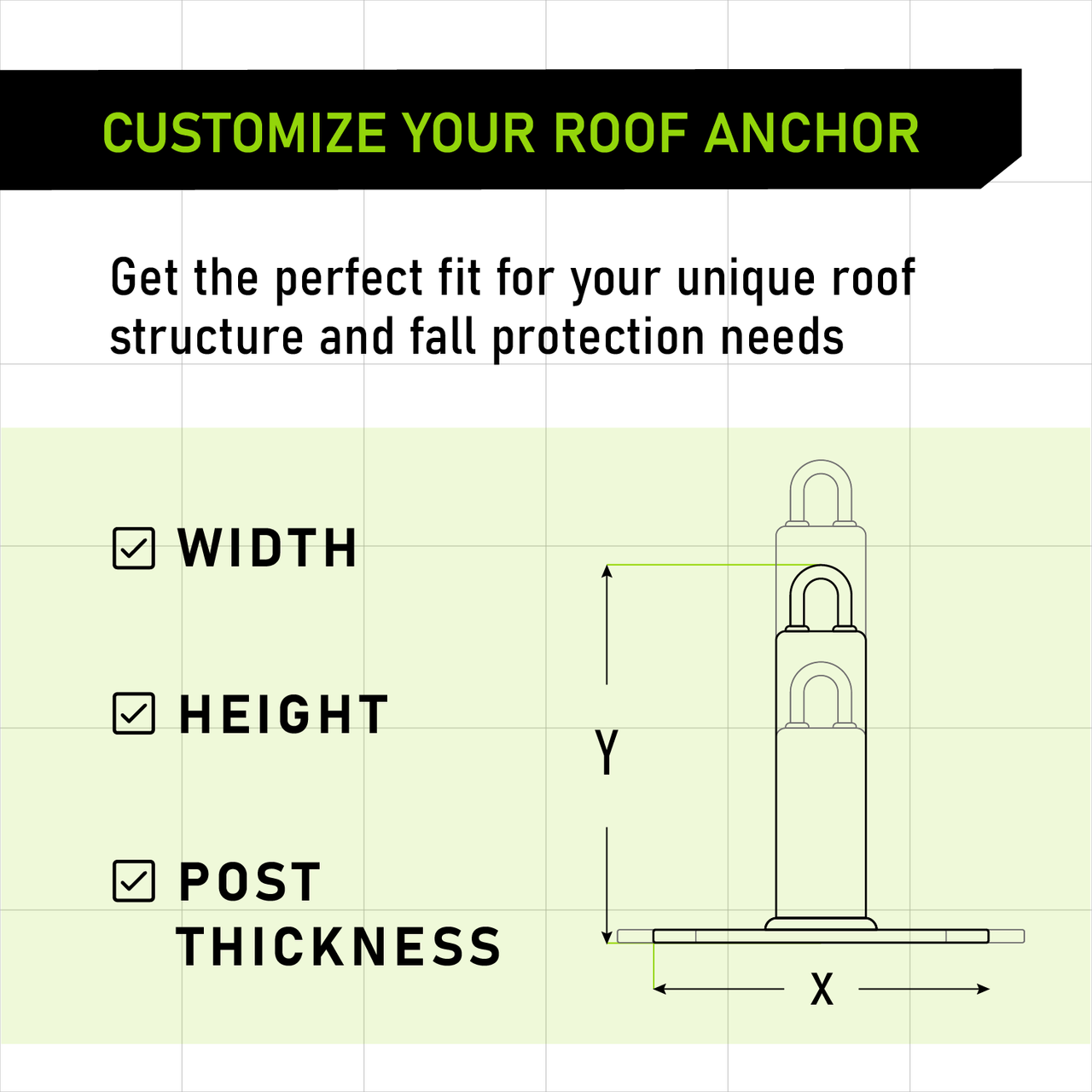 Frontline Commercial Roof Anchor 18"