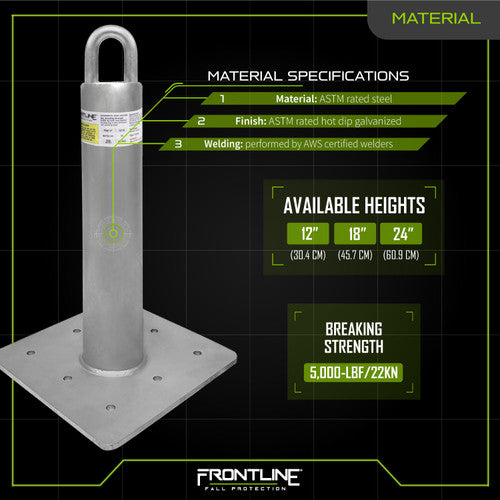 Frontline RC18 RC Concrete Roof Anchor 18"