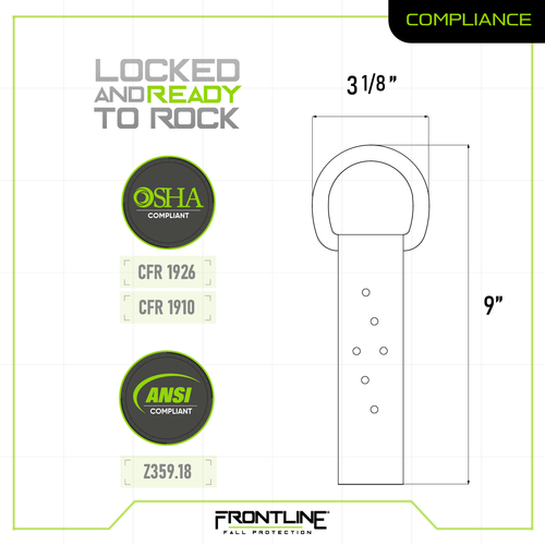 Frontline ROSU01SS Stainless Steel Permanent Use Roof Anchor