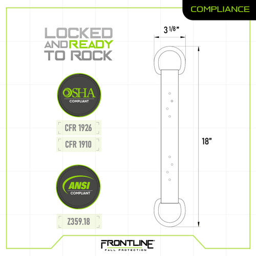 Frontline ROSU02SS Stainless Steel Permanent Use Roof Anchor (Double D-Ring)