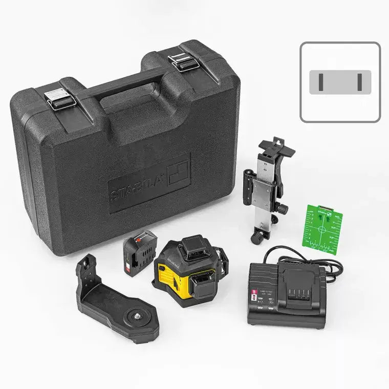 DEWALT 03420 Multi-line laser LAX 600 G, 12 V system, 7-piece set, with battery and charger