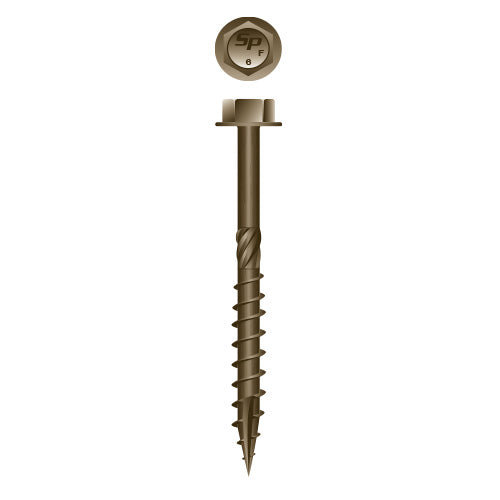XH20060W - Strong Timber Unslotted Indented Hex Washer Head 5/16 x 6, Knurl, Type '17', WAR, Box of 250