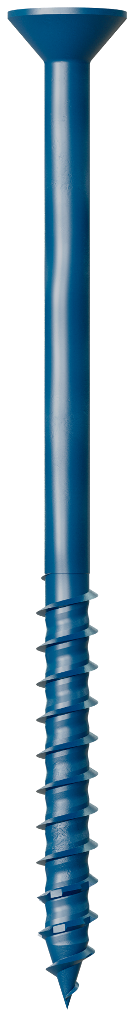 Simpson Strong-Tie TNT25400TF Titen Turbo™ — 1/4 in. x 4 in. 6-Lobe Flat-Head Concrete and Masonry Screw, Blue (100-Qty)
