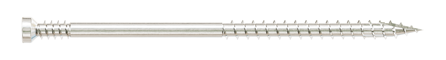 Simpson Strong-Tie FT07300T100 Finish Trim Screw — #7 x 3 in. T10, Trim-Head, Type 316 (100-Qty)
