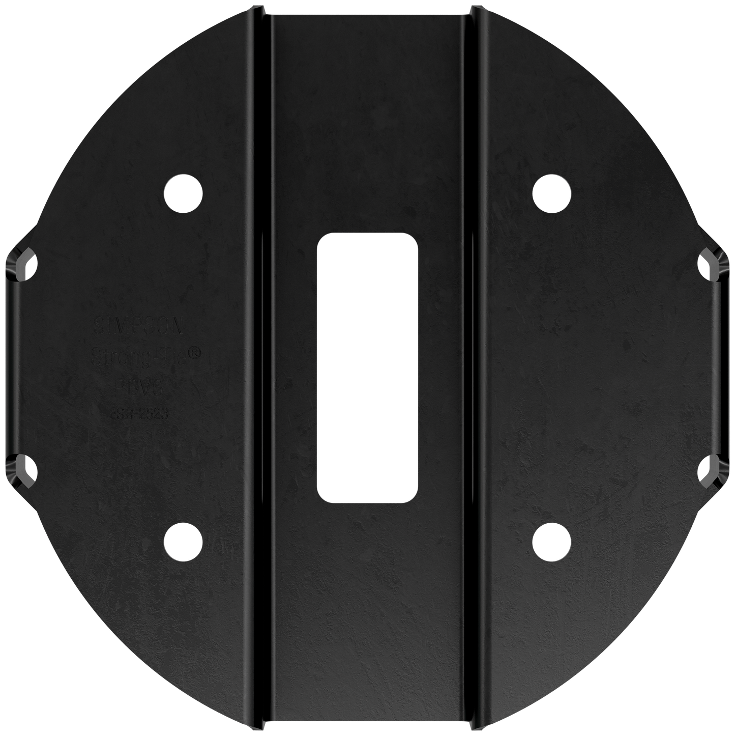 Simpson Strong-Tie PBV6PC PBV 6-in. Black Powder-Coated Hidden Standoff Post Base for Viga Post (Pack of 10)