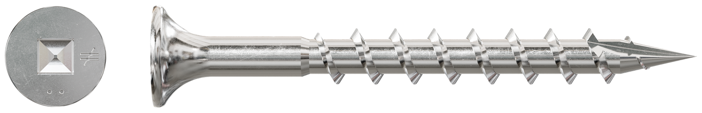 Simpson #8 x 1-3/4" Quik Drive SSWSCB 305 Stainless Steel Roofing Tile Collated Screws, Pkg 2000