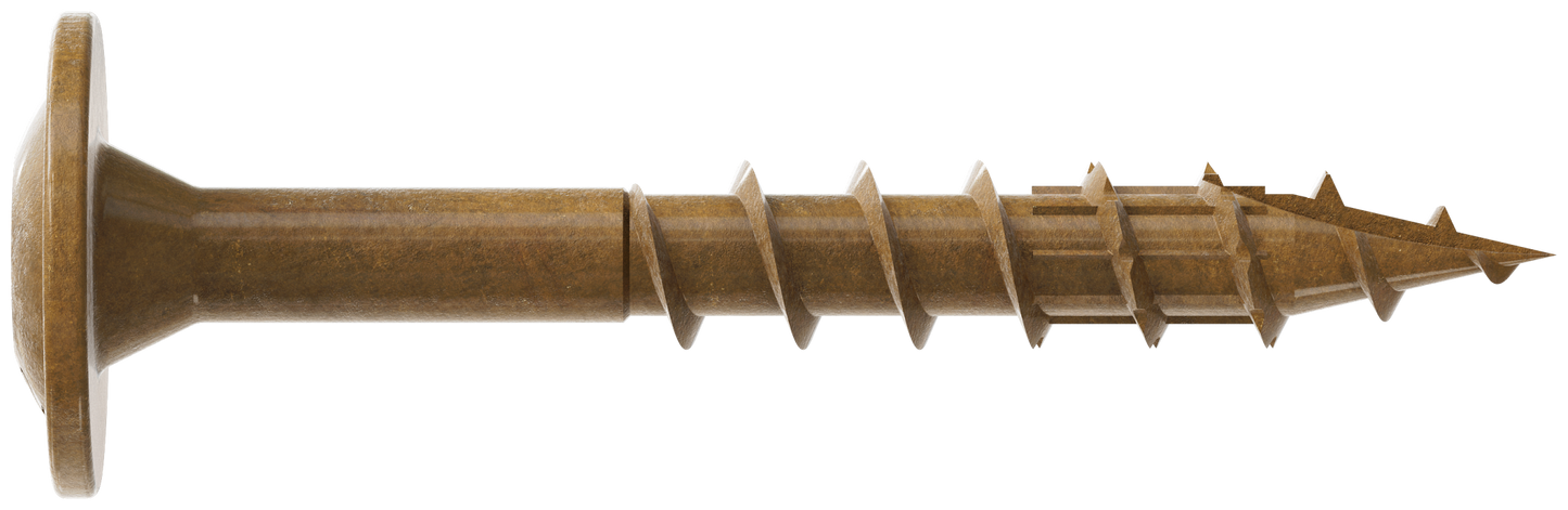 Simpson Strong-Tie CBT08114R300 Wafer-Head Construction Screw — #8 x 1-1/4 in. T20, Quik Guard®, Tan (300-Qty)