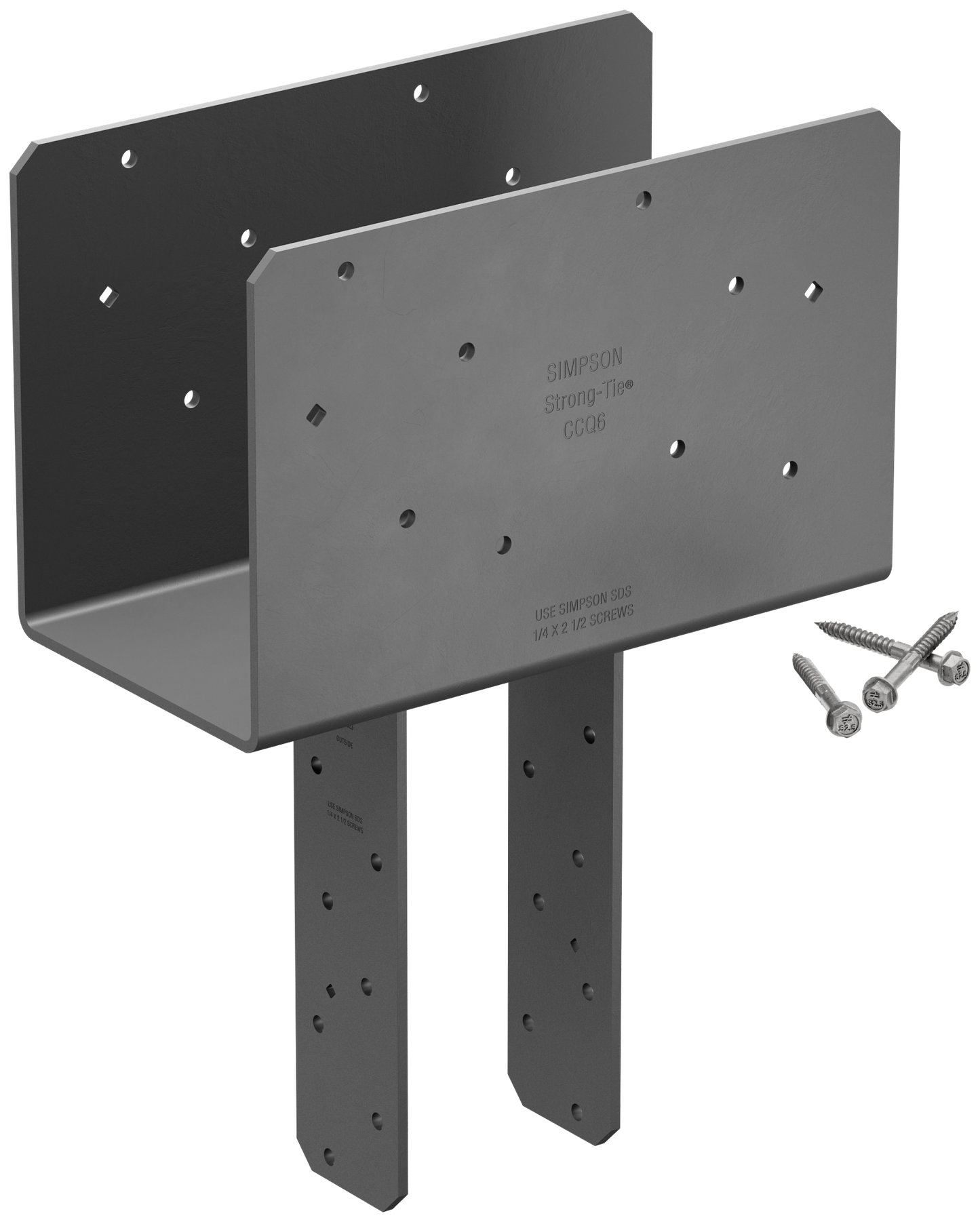 Simpson Strong-Tie CCQ64SDS2.5 CCQ™ Column Cap for 6x Beam, 4x Post with Strong-Drive® SDS Screws (Pack of 3)