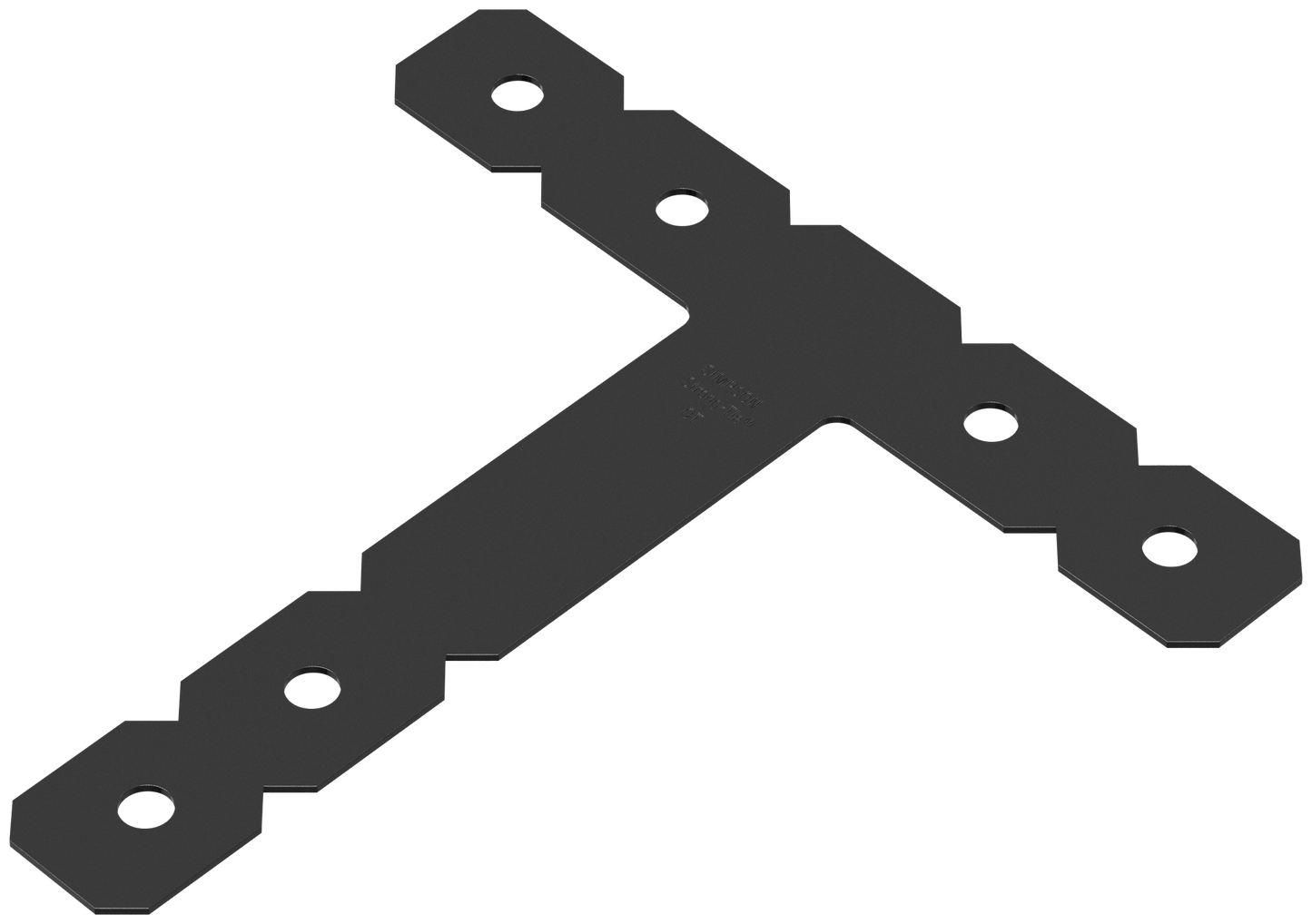 Simpson Strong-Tie OT OT 12 in. x 12 in. Black Powder-Coated Ornamental T Strap