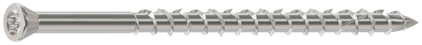 Simpson Strong-Tie S08300WPB Deck-Drive™ DWP WOOD SS Screw — #8 x 3 in. T-20, Trim Head, Type 305 (1750-Qty)