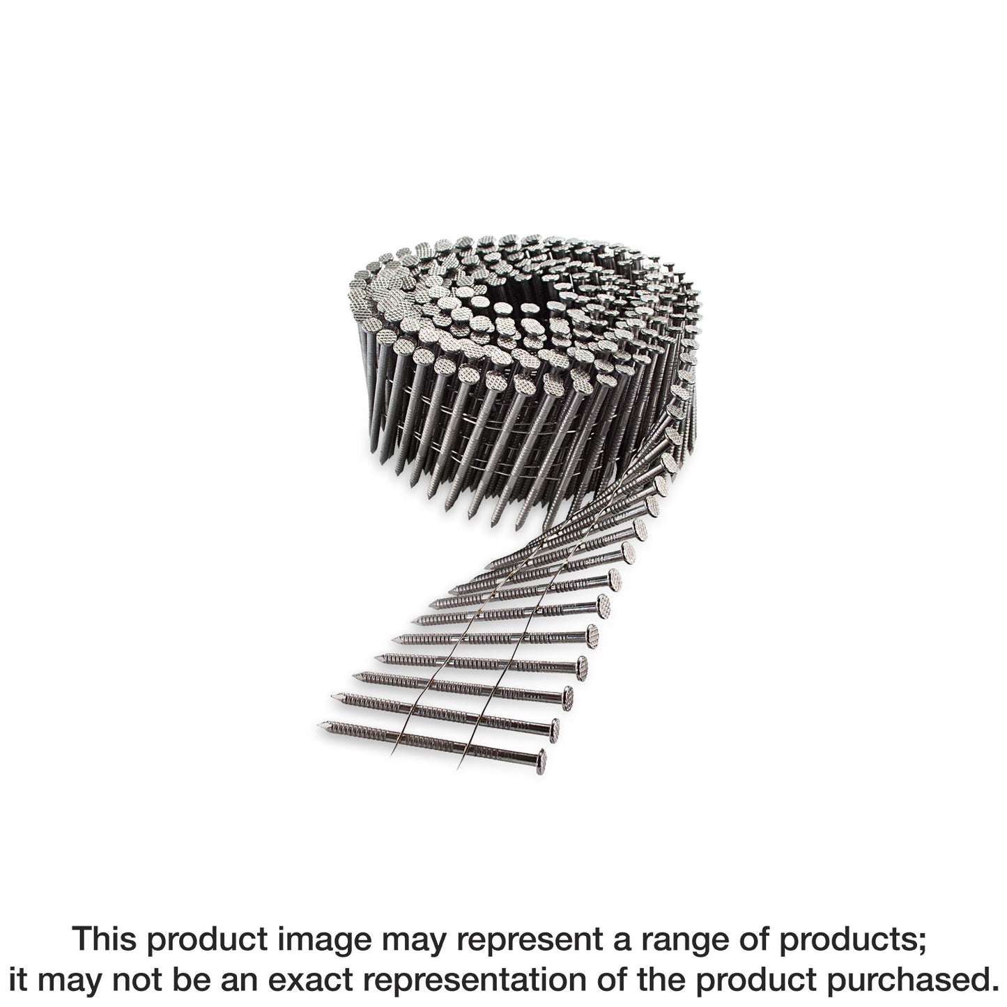 Simpson Strong-Tie S12A200PNB 15° Wire Coil, Full Round Head, Ring-Shank Decking/Framing Nail — 2 in. x .099 in. Type 304 (3600-Qty) (Pack of 90)