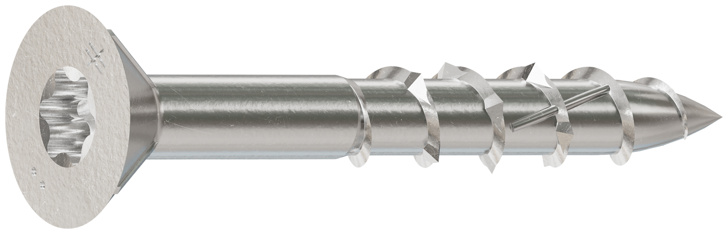 Simpson Strong-Tie S08125WP1 Deck-Drive™ DWP WOOD SS Screw — #8 x 1-1/4 in. T-20, Flat Head, Type 305 (1 lb.) (Pack of 1500)