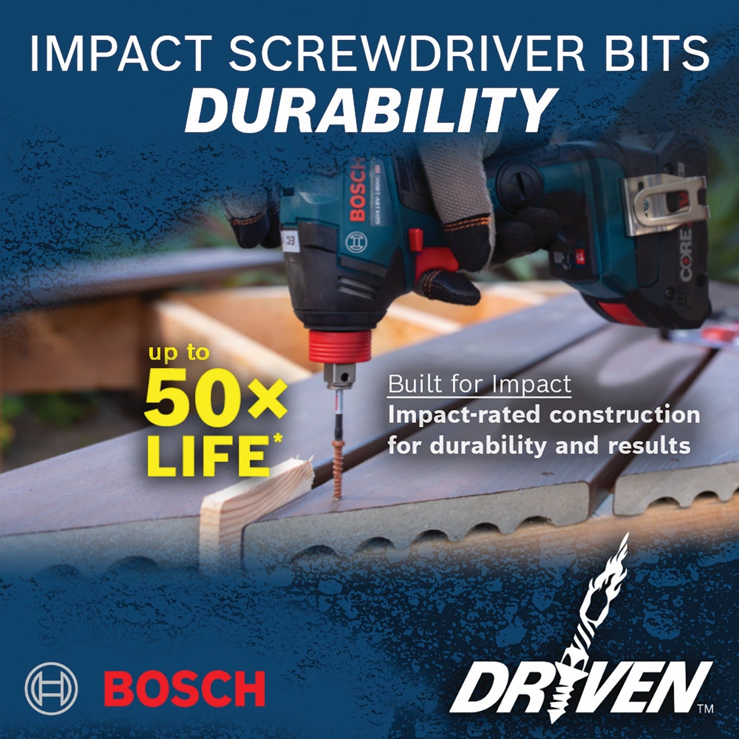 BOSCH ITDSQ2215 15 pc. Driven 2 In. Impact Square #2 Power Bits