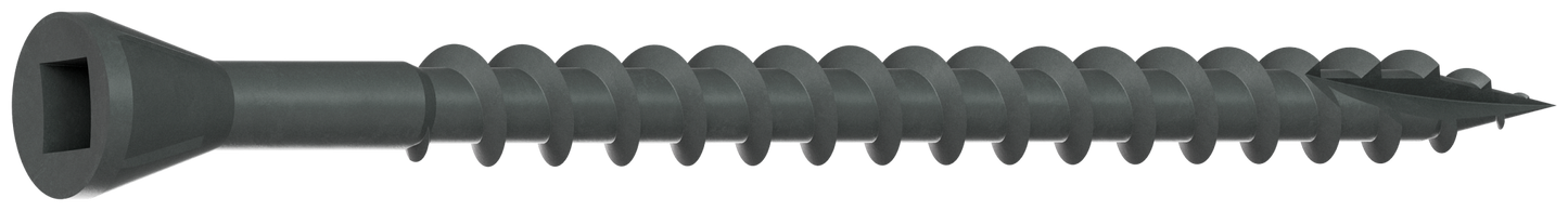 Simpson Strong-Tie DTHQ212S Trim-Head Screw, Type-17 Point — #8 x 2-1/2 in. #2U Square Drive, Quik Guard® (1500-Qty) (Pack of 100)