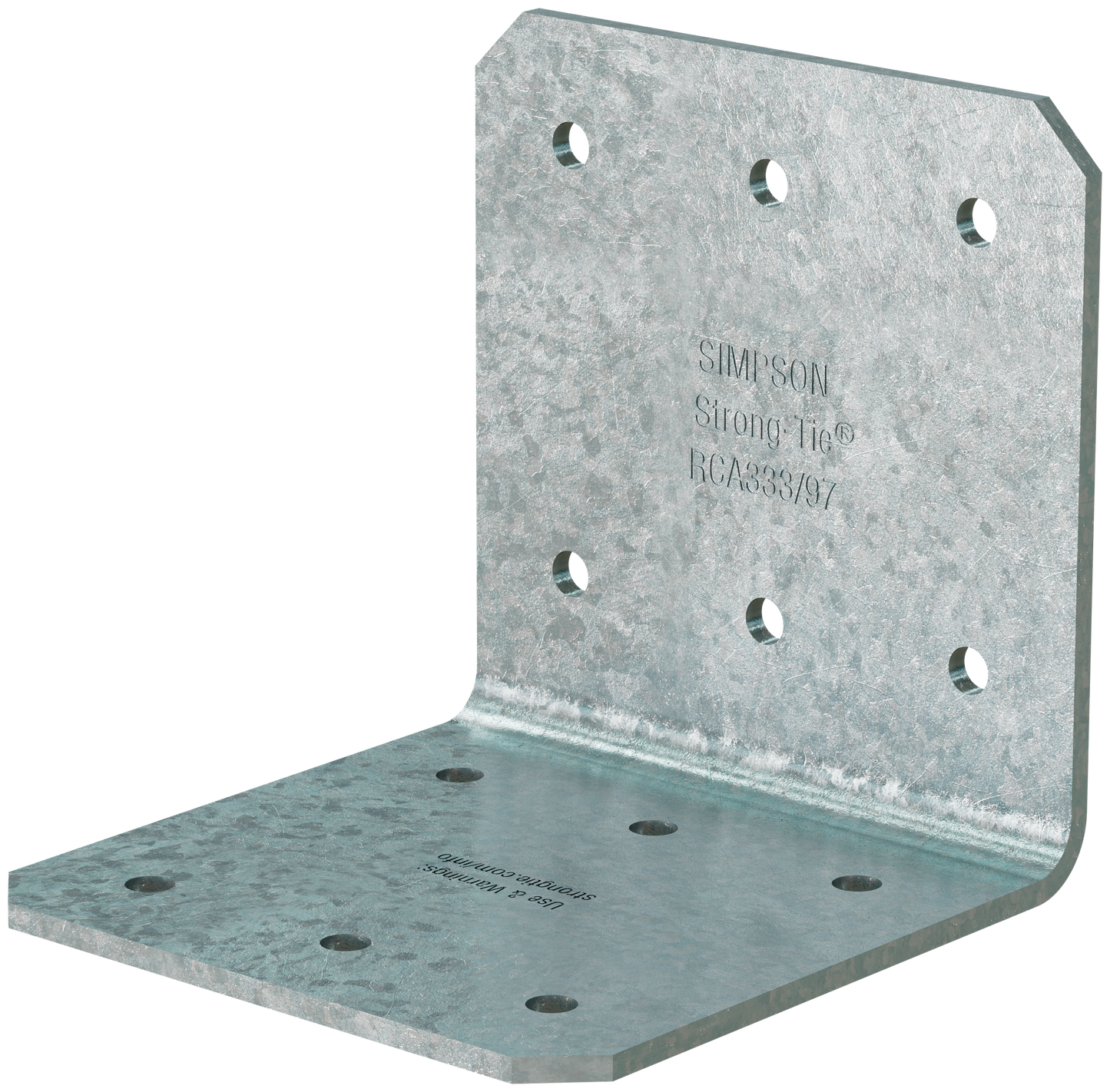 Simpson Strong-Tie RCA333/97-R60 RCA 3 in. x 3 in. x 3 in. 12-Gauge Galvanized Rigid Connector Angle (60-Qty) (Pack of 40)