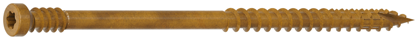 Simpson Strong-Tie FT07300R300 Finish Trim Screw — #7 x 3 in. T10, Trim-Head, Quik Guard®, Tan (300-Qty)