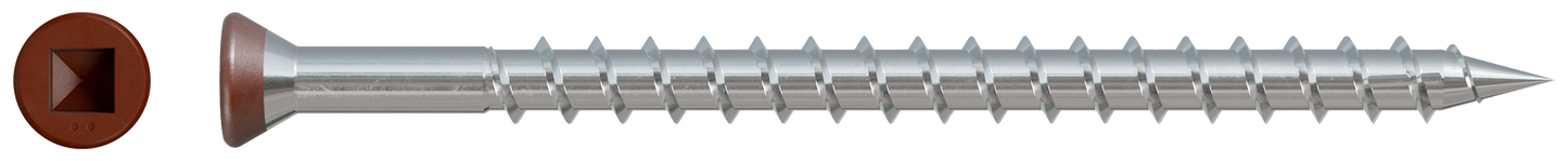 Simpson Strong-Tie DTH212S305RD01 Trim-Head Screw — Sharp Point (Collated) — #7 x 3 in. #2 SQ Type 305, Red 01 (1000-Qty)