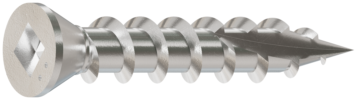 Simpson Strong-Tie S07100FB5 Trim-Head Screw, Square Drive — #7 x 1 in. #1 SQ, Type 305 (5 lb.) (Pack of 6)