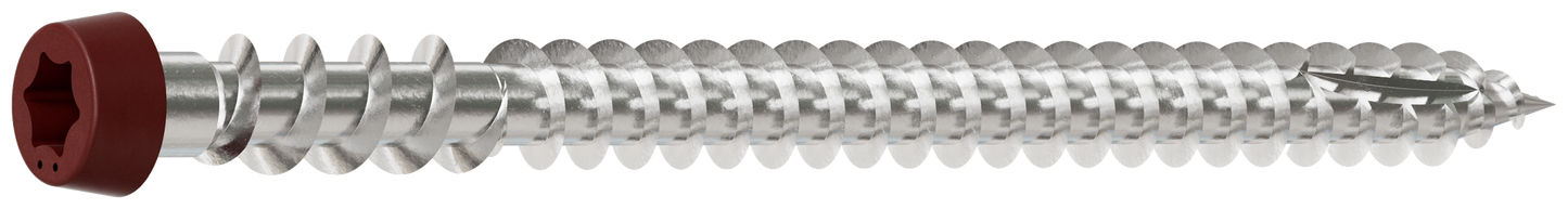 Simpson Strong-Tie DCU234P305RD01 Deck-Drive™ DCU COMPOSITE Screw — #10 x 2-3/4 in. T20, Type 305, Red 01 (350-Qty) (Pack of 300)