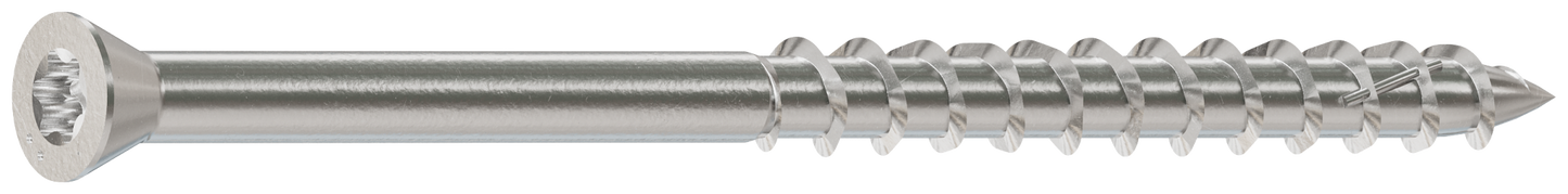 Simpson Strong-Tie S07250WP5 Deck-Drive™ DWP WOOD SS Screw — #7 x 2-1/2 in. T-15, Trim Head, Type 305 (5 lb.)