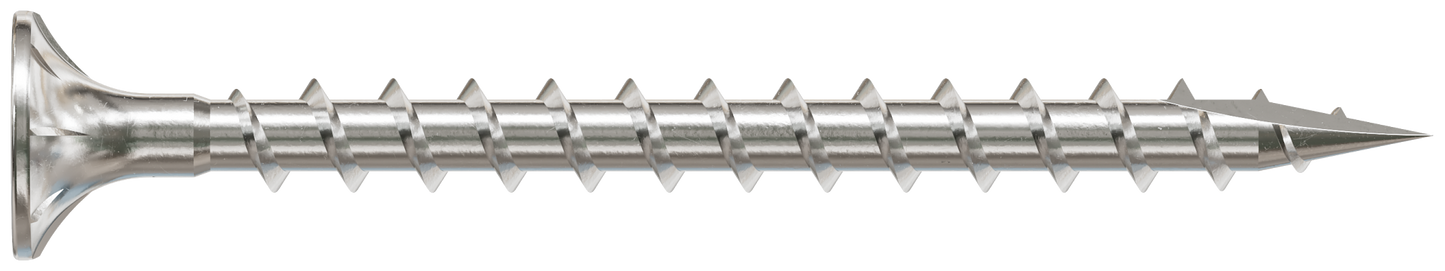 Simpson Strong-Tie T08225WQ1 Fiber-Cement Screw — #8 x 2-1/4 in. #2 Square Wafer-Head, Type 316 (100-Qty)
