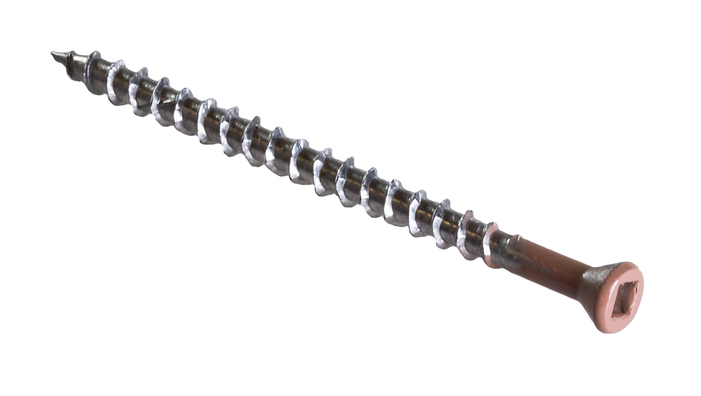Simpson Strong-Tie DTH212S305TN04 Trim-Head Screw — Sharp Point (Collated) — #7 x 2-1/2 in. #2 Square Type 305 Tan 04 (1000-Qty) (Pack of 100)