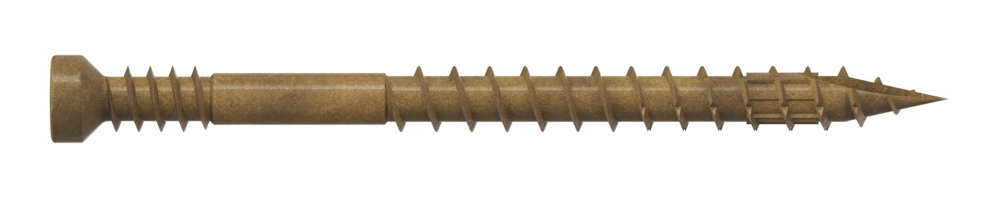 Simpson Strong-Tie FT07200R450 Finish Trim Screw — #7 x 2 in. T10, Trim-Head, Quik Guard®, Tan (450-Qty)