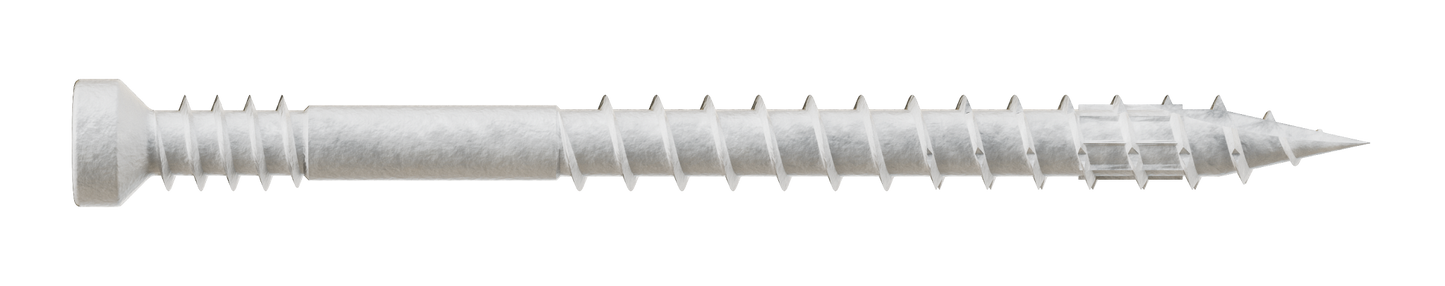 Simpson Strong-Tie FT07200R100W Finish Trim Screw — #7 x 2 in. T10, Trim-Head, Quik Guard®, White (100-Qty)