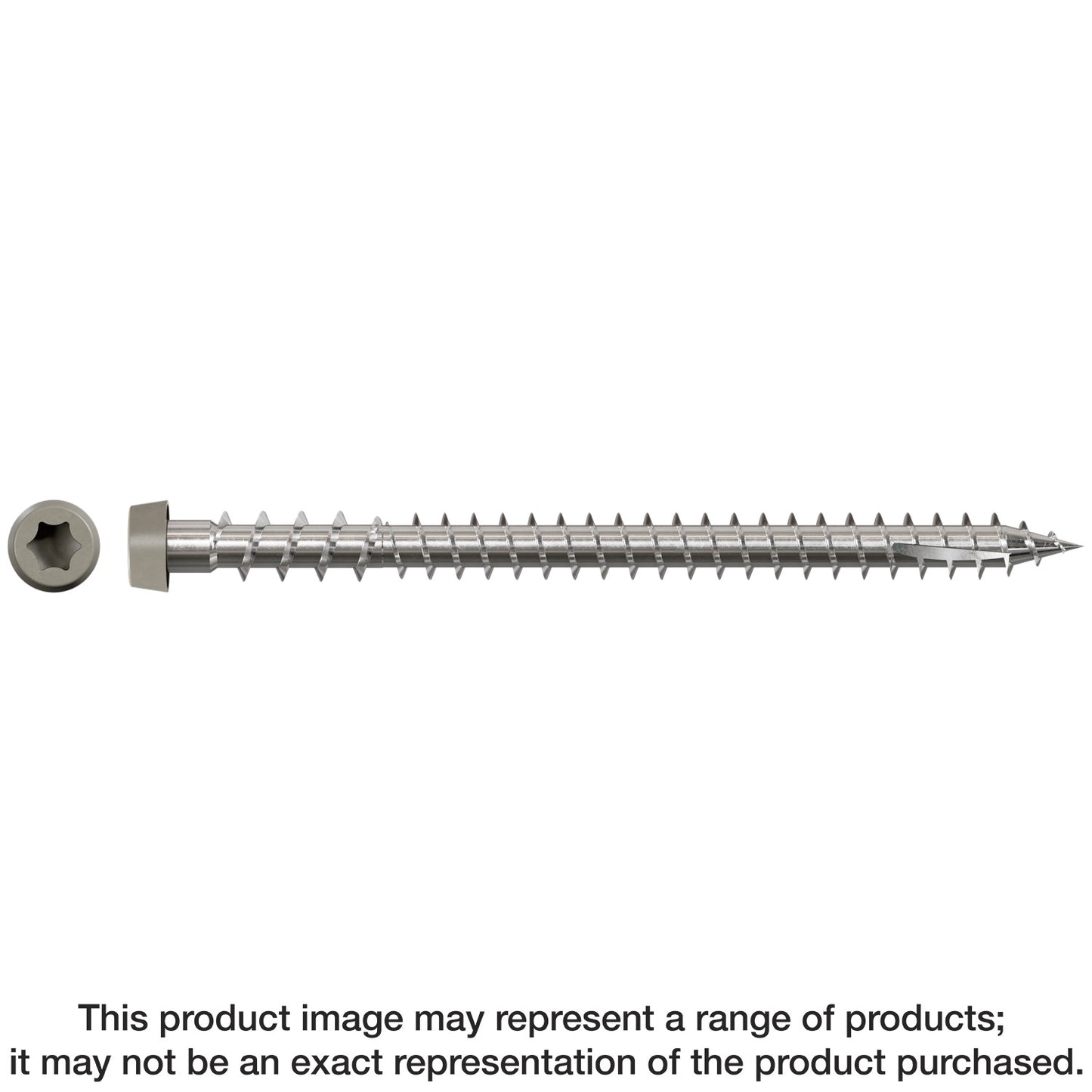 Simpson Strong-Tie DCU234S316GR Deck-Drive™ DCU COMPOSITE Screw (Collated) — #10 x 2-3/4 in. Type 316, Gray (1000-Qty)