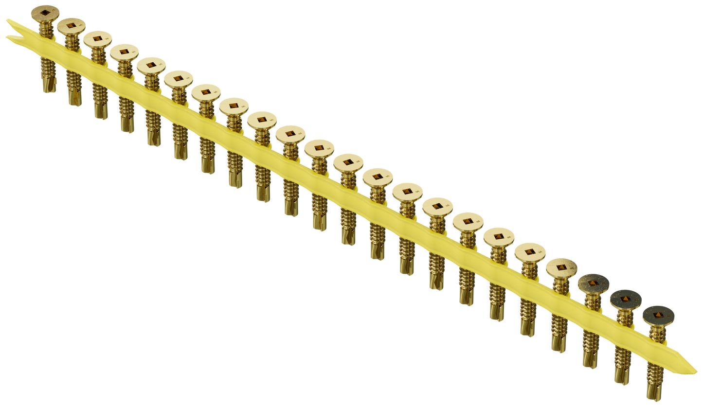 Simpson Strong-Tie TB1440S Strong-Drive® TB WOOD-TO-STEEL Screw (Collated) — #14 x 1-9/16 in. Yellow Zinc (1000-Qty)