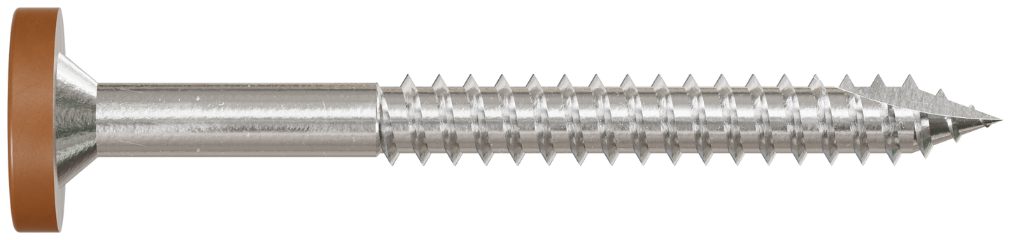 Simpson Strong-Tie T08175FS75RD Fascia Board Screw — #8 x 1-3/4 in. T-20 6-Lobe Pancake Head Type 316, Red (75-Qty) (Pack of 500)