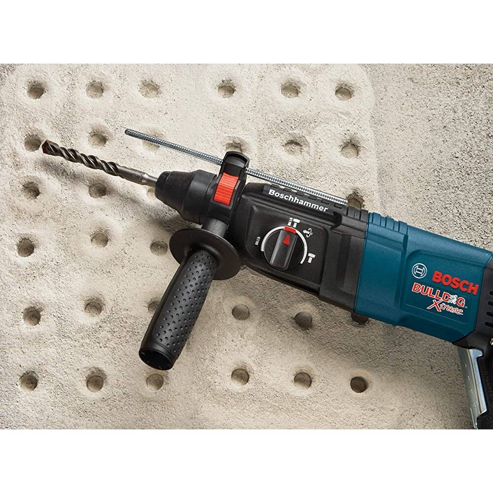 BOSCH 11255VSR Bulldog Xtreme - 8 Amp 1 Inch Corded Variable Speed Sds-Plus Concrete/Masonry Rotary Hammer Power Drill with Carrying Case, Blue