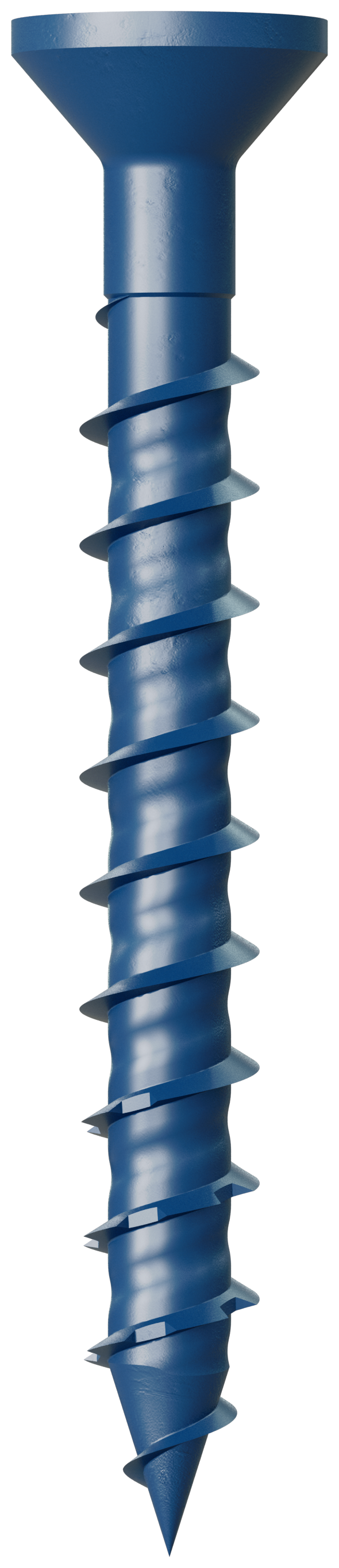 Simpson Strong-Tie TNT18134TFC8 Titen Turbo™ — 3/16 in. x 1-3/4 in. 6-Lobe Flat-Head Concrete and Masonry Screw, Blue (8-Qty) (Pack of 5520)