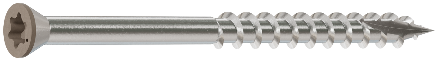 Simpson Strong-Tie T07225FT70GR01 Trim-Head Screw, 6-Lobe Drive — #7 x 2-1/4 in. T-15 Type 316, Gray 01 (70-Qty)