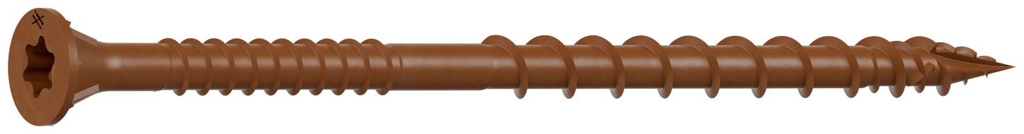 Simpson Strong-Tie DSVR312R1LB Deck-Drive™ DSV WOOD Screw — #10 x 3-1/2 in. T-25, Flat Head, Quik Guard®, Red (1 lb.) (Pack of 10)