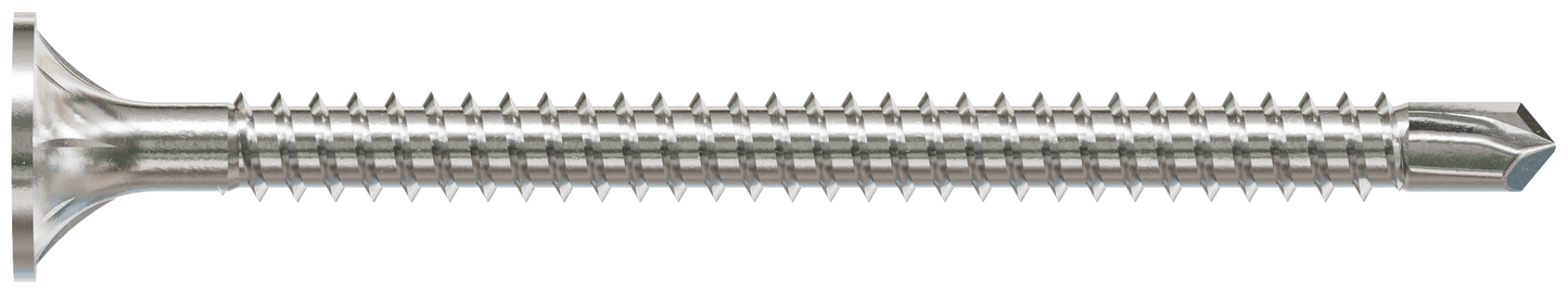 Simpson Strong-Tie F08T225WDC Self-Drilling Fiber-Cement Screw — #8 x 2-1/4 in. #2 Square Drive, Type 410 (100-Qty)