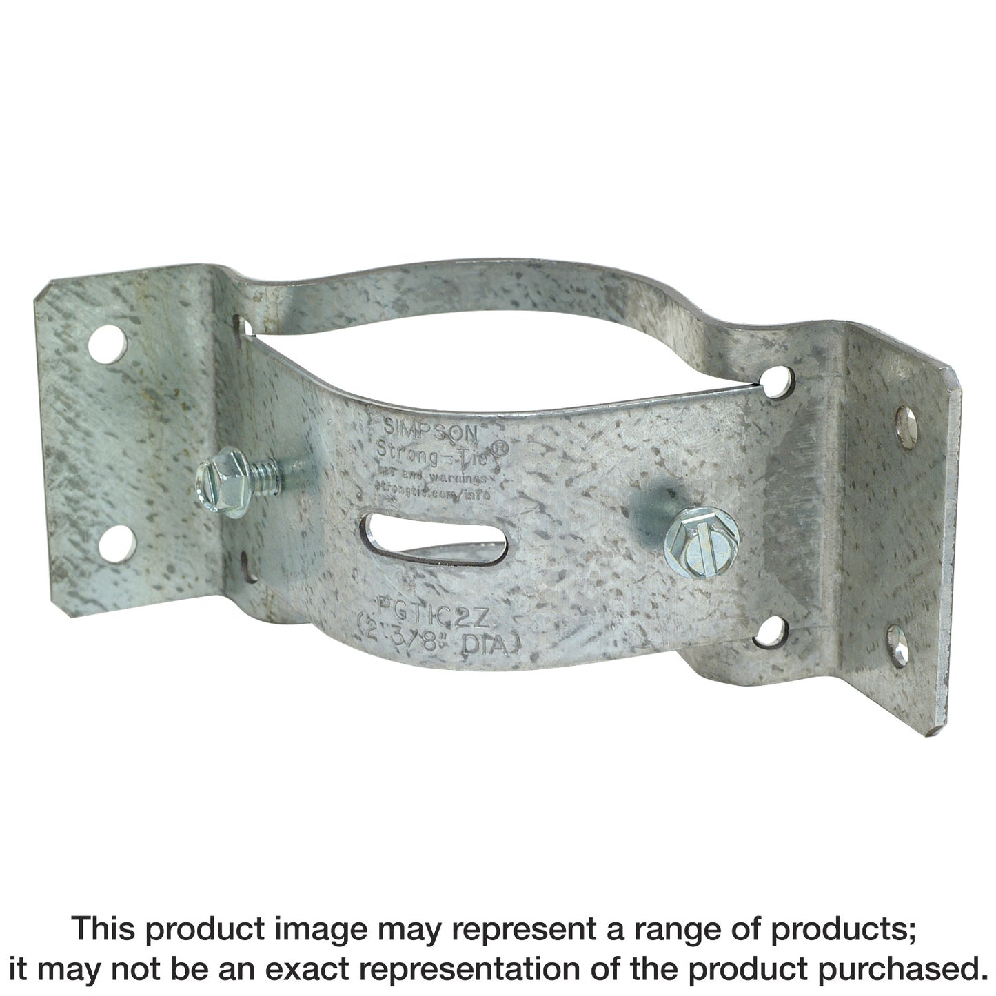 Simpson Strong-Tie PGTIC2Z-R PGTIC ZMAX® Galvanized Inside-Corner Pipe Grip Tie® for 2 in. Pipe