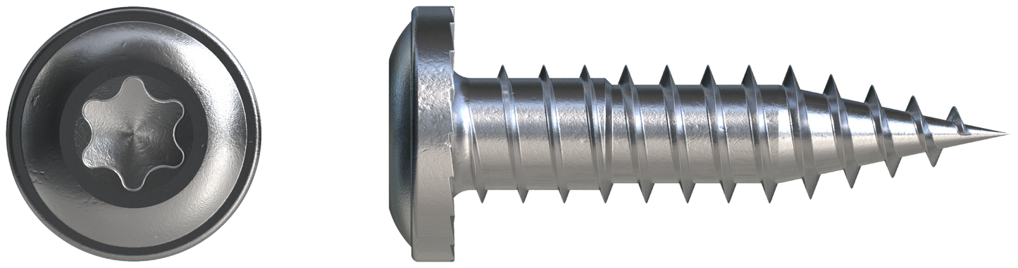 Simpson Strong-Tie FPH34B1018-5K FPH Flat Pan-Head Screw — #10 x 3/4 in. T20, Clear Zinc (5000-Qty)