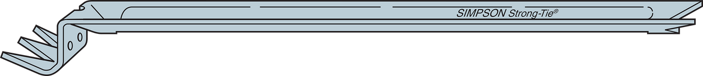 Simpson Strong-Tie NCA2X10-16 NCA 20-Gauge Galvanized Nailless Bridging for 2x10 and 2x16 (Pack of 6000)